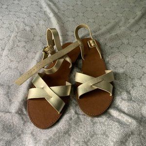 gold merona sandals.